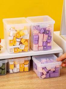 1pc Multifunctional Stackable Transparent Keycap Storage Box - Dust-Proof Protective Case, Transparent Mechanical Keycap Storage Box, Suitable For Mechanical Keyboard Storage, DIY Computer Parts Organizer,Plastic Basket,Toy Basket,House Decor,Table Decor,Home Decor Items,Room Decor,Bedroom Decor,Gifts