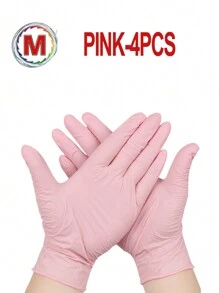 Guanti monouso in nitrile, adatti per entrambe le mani, perfetti per cucina, lavastoviglie, pulizie, salone di bellezza, tintura dei capelli, hotel, impermeabilizzazione, pulizia, lavanderia e lavorazione alimentare acquacoltura, uso domestico e strumenti per la creazione di resina, colori disponibili: rosa, bianco, viola, nero. - Multicolore - Visualizzare 32