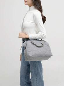 1pc Mummy Diaper Bag, Maternity Infant Diaper Backpack, Casual Shoulder Bag For Travel And Outdoor Use - Grey - View 5