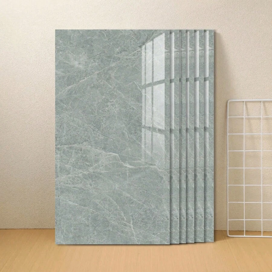 20PCS Self-Adhesive Black Marble PVC Cladding Wall Panels For Kitchen Bathroom Carnival Home Sticker - Gris Claro - Ver 1