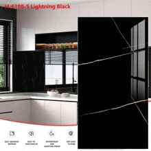 20PCS Self-Adhesive Black Marble PVC Cladding Wall Panels For Kitchen Bathroom Carnival Home Sticker - 彩色 - 查看 6