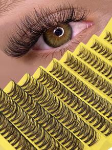 200 pezzi Ciglia finte a grappolo in finta pelliccia di visone, ciglia 3D volume 30D 0.05C, lunghezza 8-10-12-14-16mm, aspetto naturale, ciglia finte individuali per estensione ciglia, grappoli di ciglia, ciglia finte individuali