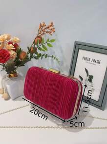 Women Evening Bags - Rose Red - View 3