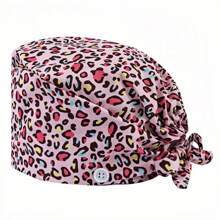 1 pezzo Visiera da donna in poliestere con stampa leopardata, adatta per personale medico, addetti alle pulizie, pratica, antibatterica e anti-polvere, utilizzabile in primavera, estate, autunno e inverno come accessorio invernale - Multicolore - Visualizzare 13