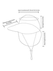 1 pièce, chapeau de protection solaire pour l'extérieur, chapeau d'été de protection du cou pour hommes et femmes, chapeau de pêcheur, chapeau de camping et de randonnée