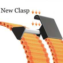 尼龙运动表带适用于 Series 10 9 8 7 6 5 4 3 SE Ultra 2 和 Ultra 49 毫米，柔软、透气、休闲风格，钩环扣，可调节运动单环表带适用于手表 46 毫米 40 毫米 38 毫米 41 毫米 42 毫米 44 毫米 45 毫米 - 黑色 - 查看 4