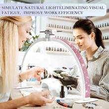 The Advanced Large Half-Moon LED Lamp Is Suitable For Nail Art Technology, And The Foldable Arch Lamp Is Suitable For Nail Lamp With Mobile Phone Holder, Which Is Very Suitable For Nail Art Manual - 美規A型插(110-127V) - 查看 5