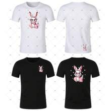 1pc/2pcs/3pcs Easter Rabbit Bunny Patches Pattern Iron On Transfer Stickers For T-Shirts Sweatshirts Jeans Bag Clothing Accessories Masks Jeans And Backpacks Hats Pillows - Washable And Long-Lasting