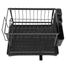 2-Tier Dish Drainer Dish Storage Rack - 黑色 - 查看 9