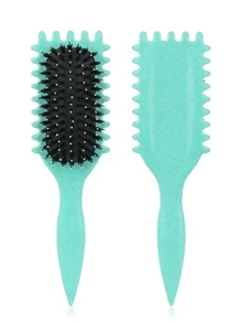 1 pieza Cepillo desenredante para cabello rizado, cepillo de paleta para mujeres con cabello natural y texturizado, cepillo de pelo liviano para cabello húmedo y seco, cepillo desenredante con cerdas flexibles, perfecto para cabello largo, grueso, rizado y ondulado, experiencia de desenredo sin dolor, apto para todos los tipos de cabello. Día de la Madre, Regalo para mi madre