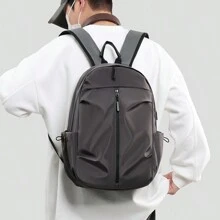 Großer, wasserdichter Business-Rucksack, lässiger Laptop-Rucksack für Outdoor-Reisen, Schule, Studenten, Lehrer, schwarz, mit USB-Ladeanschluss, Mehrzweck-Wanderrucksack für die Schulanfang