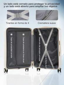 20 Inch Business Carry On Suitcase With Front Opening Design, Large Capacity Travel Luggage With Spinner Wheels, Suitable For Female College Students, New Collection 2025