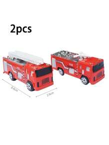 1pc Firefighter Cake Decoration Ornament Fire Extinguisher Water Gun Fire Truck Aerial Rescue Vehicle Baking Birthday Ornament Cake Decoration Inserts