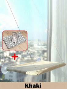 1 Stück Katzen-Hängematte, hängender Katzenkorb, Kunststoff-Material Fenster-montiertes Haustierbett, für Katzen & kleine Hunde, Fenster-fixierte Sitzfläche, Tragkraft 5 kg, Haustierzubehör