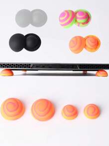 4 Pcs/Set Silicone Notebook Feet Pads, Portable Cooling Feet Pads, Non-Slip Laptop Stand Riser Accessory For School, Office - Multicolor - View 4