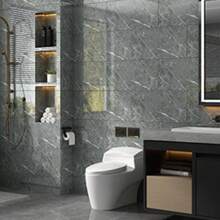 20PCS Self-Adhesive Black Marble PVC Cladding Wall Panels For Kitchen Bathroom Carnival Home Sticker - 深灰色 - 查看 6