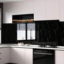 20PCS Self-Adhesive Black Marble PVC Cladding Wall Panels For Kitchen Bathroom Carnival Home Sticker - 彩色 - 查看 4
