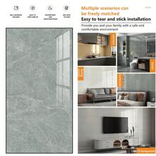 20PCS Self-Adhesive Black Marble PVC Cladding Wall Panels For Kitchen Bathroom Carnival Home Sticker - Gris Claro - Ver 2