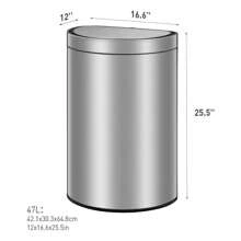 EKO Mirage Bote de basura 47L, bote de basura cocina, acero inoxidable, bote de basura inteligente, sensor automático, botes de basura, cierre suave, bote basura cocina - 1 - Ver 2