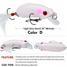 CISEA F2 Crank Fishing Lure Tungsten Jig Fishing Swivel Jig Top Water Lure Bait Soft Plastic - Multicolor - View 14