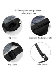 Bolsa Pochete Feminina AntiFurto Resistente Impermeável Alça Transversal Porta Celular Dep Bag