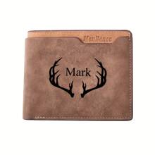 Custom Photo Wallet For Men Personalized Engraved Picture Gifts For Boyfriend Husband Dad - Coffee Brown - View 2