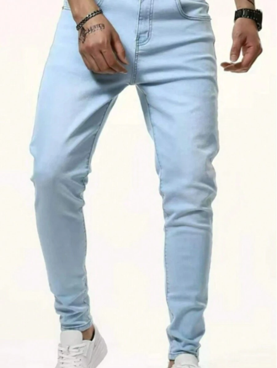 Men's Basic Skinny Jeans In Light Color - Lavado ligero - Ver 1