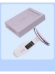 7 Color Led Face Facial Lifting Device Neck Massager For Skin Care Routine At Home, Easy To Use - White - View 10