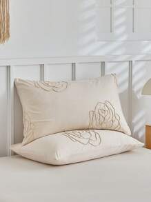 Set de funda nórdica de 2/3 piezas de terciopelo de poliéster con patrón de rosa kaki, juego de ropa de cama de estilo campestre moderno adecuado para todas las estaciones (1 funda nórdica + 1/2 fundas de almohada)