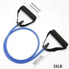 1pc Yoga Resistance Band With Handle - Suitable For Home Workout, Strength Training, Pilates And Shaping - Multifunctional Fitness Tool For Full-Body Exercise And Shaping Practice - Multicolor - View 13