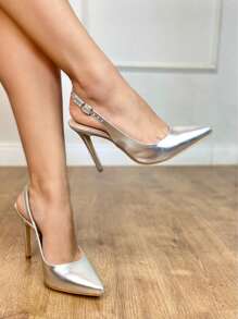 Women Pumps - Plateado - Ver 3