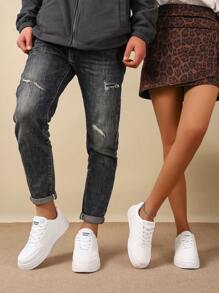 Chaussures de couple, taille 36-45, chaussures décontractées pour femmes et chaussures de sport pour hommes, chaussures plates à lacets à semelle souple et confortable pour hommes, baskets légères basses pour un port quotidien