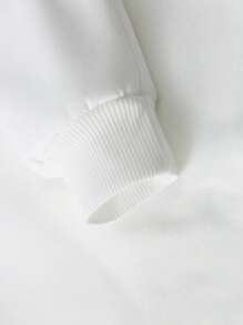 Custom Design 1pc Plain Round Neck Sweatshirt For Toddler Boys/Girls, White Color - White - View 5