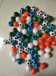 1pc Creative Cute Colorful Football Pencil Sharpener, Cartoon Design Single Hole Plastic Pencil Sharpener,Back To School - Multicolor - View 6