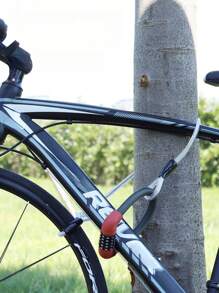 Bicycle Lock With Five-Digit Password For Anti-Theft, Electric Bike Lock With Steel Cable And Wire - Multicolor - View 6