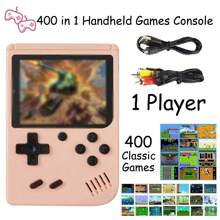 YiYi Handheld Game Console Macaron Mini 400 In 1 Gaming Console Big Screen Handheld Retro Classic Game With 1020 MAh Large Battery Plug And Play Portable Game Console Machine Retro Gaming Machine 1pc(1 Player/2 Player)