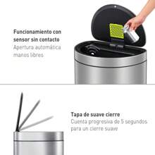 EKO Mirage Bote de basura 47L, bote de basura cocina, acero inoxidable, bote de basura inteligente, sensor automático, botes de basura, cierre suave, bote basura cocina - 1 - Ver 7