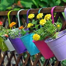 20pcs Hanging Metal Flower Bucket Plant Pot - Multicolor - View 7