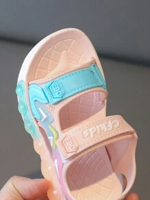 1 Pair Kids Fashion Sports Sandals 2025 New Soft Bottom Toddler Shoes, Casual Versatile Flat Beach Shoes, Suitable For Summer