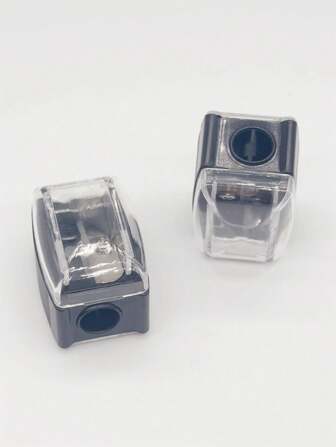 1/2/4 st kosmetisk pennvässare med ett hål och transparent lock - perfekt för eyeliner, läppenna och ögonbryn, smink, billigt, rumsinredning, sminkbord, resor, sovrum, sminktillbehör, billigt, strumpbyxor, smink, sminkverktyg, billiga saker, presenter, presenter till kvinnor, julklappar