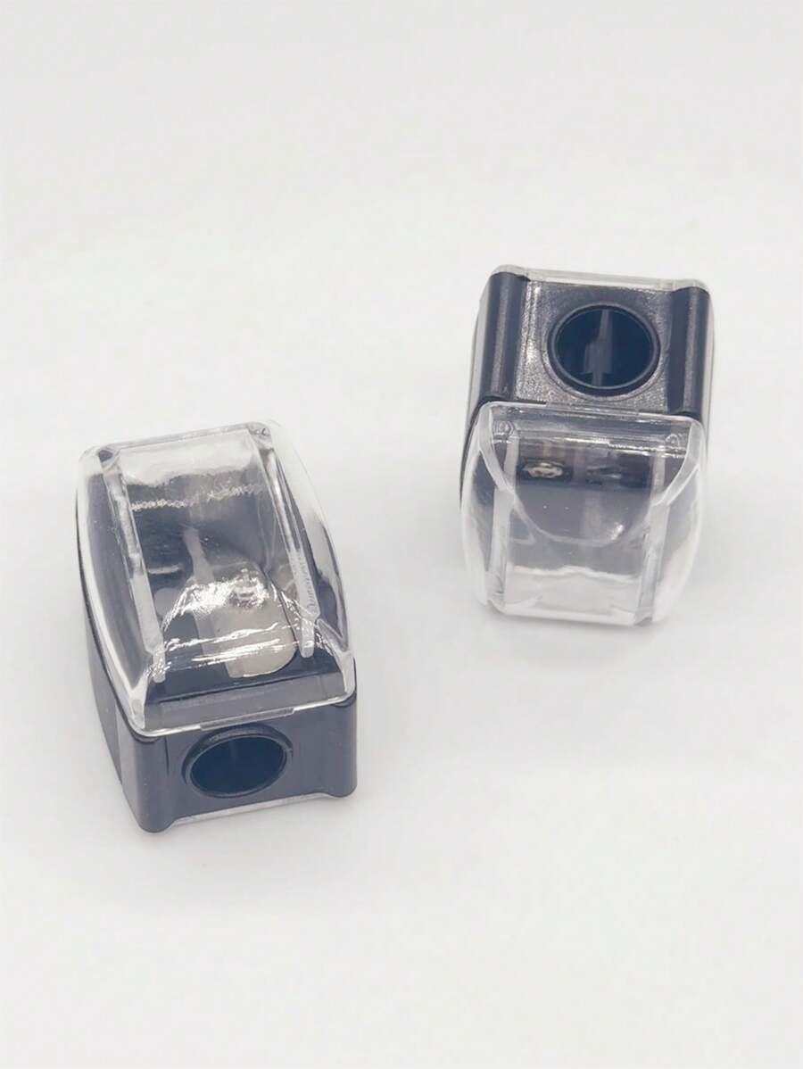 1/2/4 pezzi Temperino per matite cosmetiche con coperchio trasparente - Perfetto per eyeliner, matita labbra e sopracciglia, trucco, economico, decorazione camera, vanità, viaggio, camera da letto, accessori per il trucco, economico, riempimento calze, trucco, strumenti per il trucco, roba economica, regali, regali per donne, regali di Natale