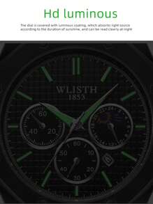 WLISTH Swiss Brand Fashion Foreign Trade Ladies Watch Luminous Steel Band Calendar Women's Watch Classic Waterproof Quartz Watch Cross-Border