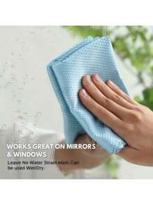 5/10/20/30PCS Microfiber Glass Cleaning Cloth Rag Lint-Free For Windows Car Kitchen Mirror No Trace Reusable Fish Scale Rag Polishing(Random Color