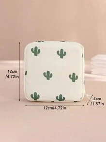 1pc Portable Sanitary Napkin Storage Bag, Modern Peach Pattern Sanitary Napkin Storage Bag For Home For Travel Storage Bag,Makeup Bag,Cosmetic Bag,Vacation Organizer,Large Capacity Makeup Organizer Makeup Case, For Lipstick, Brush, Skincare, Mobile Phone, Coin, Small Items, For Home,Gift,Vacation And Festival Halloween Christmas Multifunctional Use,Boho Vibes