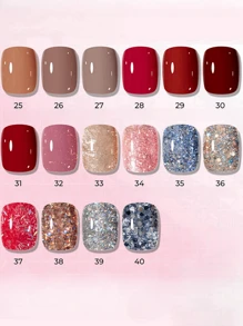 1瓶10毫升水性指甲油，快干，可撕除，持久耐用，适合学生使用，不含酒精 - 玫瑰紅 - 查看 5