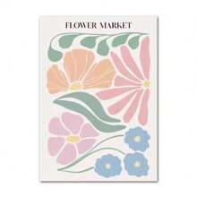 1 st Botanische Pastel Blad Lente Bloem Schattige Madelief Muurkunst Canvas Schilderij Posters En Prints Muurfoto's Voor Woonkamer Boho Woondecoratie Geen Lijst