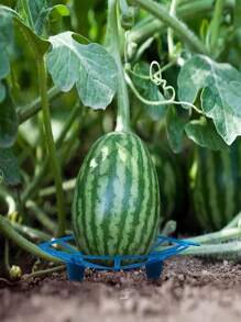 5/10pcs. Plastic Watermelon Support Pallet - Anticorrosion, Sturdy Blue Tray For Garden And Farm Fruit Displays, Perfect For Melons And Large Fruits