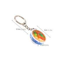 3 Pieces Mini Food Keychain PVC Simulation Flower Bowl Noodle Keychain Creative Cute Delicious Food Keyring Kitchen Dollhouse Accessories School Bag Key Pendant Accessories - Multicolor - View 6