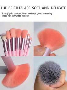 13件套专业化妆刷套装 + 3个心形粉色化妆海绵套装，包含眼影、粉底、BB霜、遮瑕膏、腮红、散粉等，柔软易晕染，是打造精致妆容的理想之选。这款化妆刷套装包含各种化妆工具，是化妆刷套装、化妆刷套装、全套化妆工具、化妆刷套装、化妆礼盒套装等。 - 粉色 - 查看 2