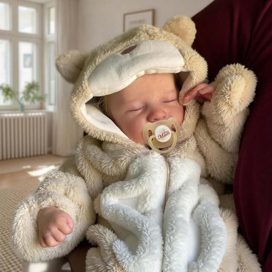Lifelike Reborn Baby Dolls Boy - 17-Inch Baby Soft Body Realistic-Newborn Baby Dolls Full Body Vinyl Real Life Baby Dolls With Toy Accessories Bebe Reborn Realistic Babies,Baby Alive,Reborn Baby ,Kids Toy,Realistic,Lifelike Baby Dolls,Toys ,Doll Toys - 杏色 - 查看 1